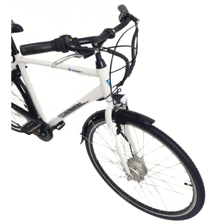 Elektryczny Rower Miejski 28 ALU Oświetlenie Dzwonek Wspomaganie Bagażnik