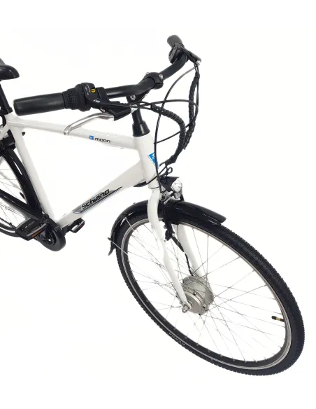 Elektryczny Rower Miejski 28 ALU Oświetlenie Dzwonek Wspomaganie Bagażnik