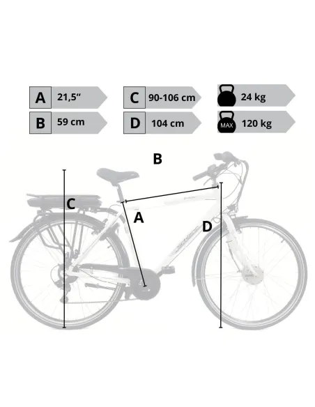Elektryczny Rower Miejski 28 ALU Oświetlenie Dzwonek Wspomaganie Bagażnik