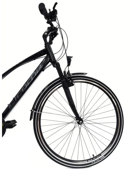 Rower Damski Trekkingowy 28 Cyngle Światła Błotniki Bagażnik Dzwonek Stopka