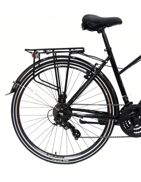 Rower Damski Trekkingowy 28 Cyngle Światła Błotniki Bagażnik Dzwonek Stopka