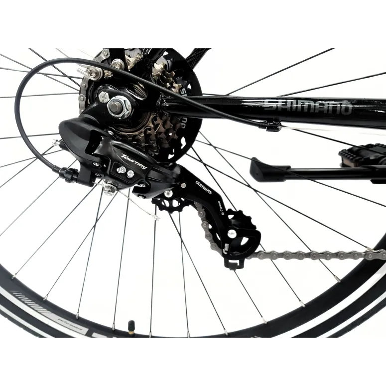 Rower Damski Trekkingowy 28 Cyngle Światła Błotniki Bagażnik Dzwonek Stopka