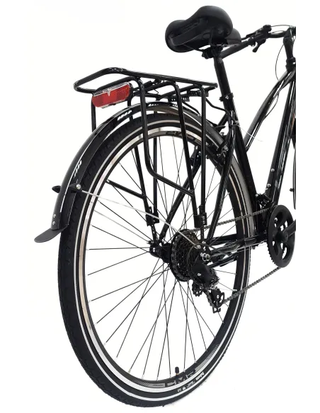 Rower Damski Trekkingowy 28 Cyngle Światła Błotniki Bagażnik Dzwonek Stopka