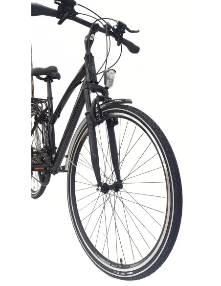 Rower Damski Trekkingowy 28 Cyngle Światła Błotniki Bagażnik Dzwonek Stopka