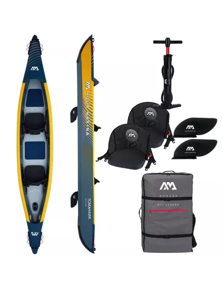 Kajak Dmuchany Aqua Marina Tomahawk AIR-K Dwuosobowy Ponton Pompka 440x78cm