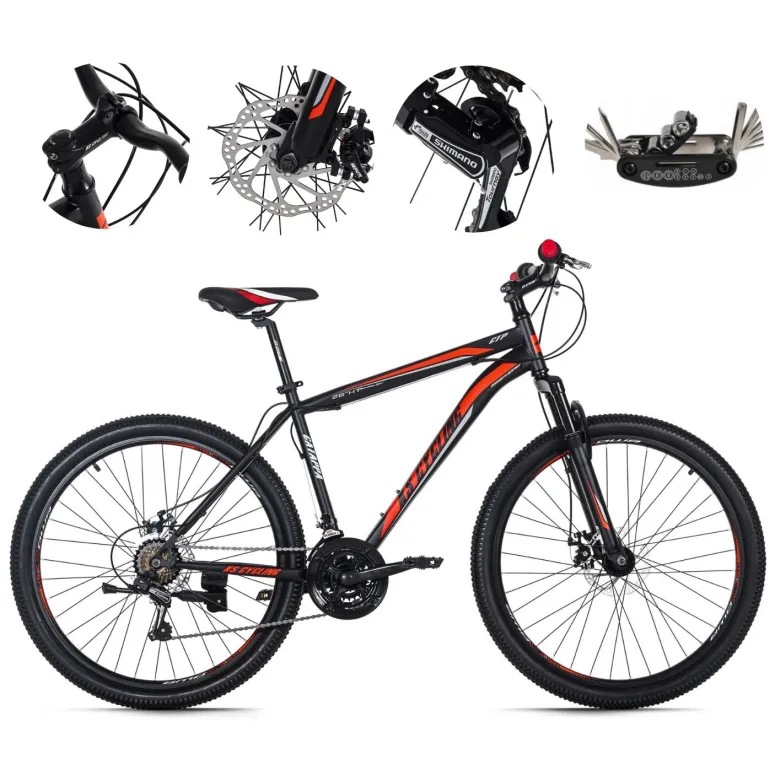 Rower Górski 26 Młodzieżowy MTB Damski Męski Tarcze Amortyzacja Hardtail