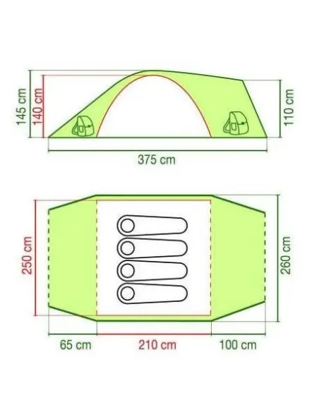 Namiot Turystyczny Coleman Rock Springs 4 Osobowy Rodzinny Kempingowy