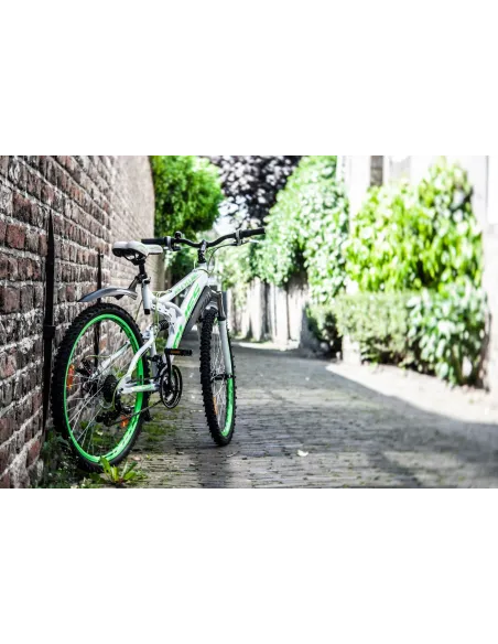 Rower Górski 26 Młodzieżowy Pełna Amortyzacja Tarcze Dzwonek Stal Shimano