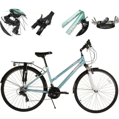 Rower Trekkingowy 28 ALU Damski Błotniki Dzwonek Bagażnik Odblaski Stopka