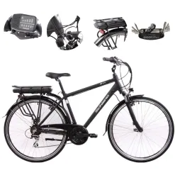 Elektryczny Rower Trekkingowy 28 ALU Wspomaganie Bagażnik Światła Dzwonek
