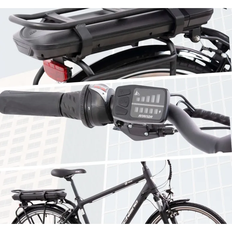 Elektryczny Rower Trekkingowy 28 ALU Wspomaganie Bagażnik Światła Dzwonek