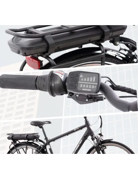 Elektryczny Rower Trekkingowy 28 ALU Wspomaganie Bagażnik Światła Dzwonek