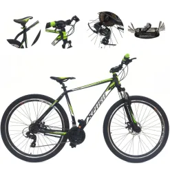 Rower Górski MTB 29 Hardtail Męski Cyngle Dzwonek Stopka Tarcze Odblaski