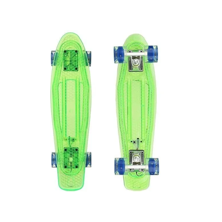 Deskorolka Fiszka Świecąca Koła LED WeSkate Cruiser Dla Dzieci 100kg 55cm