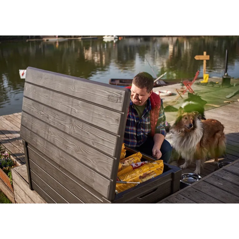 Skrzynia Ogrodowa Balkonowa Keter Brightwood Do Ogrodu Tarasowa 455 litrów