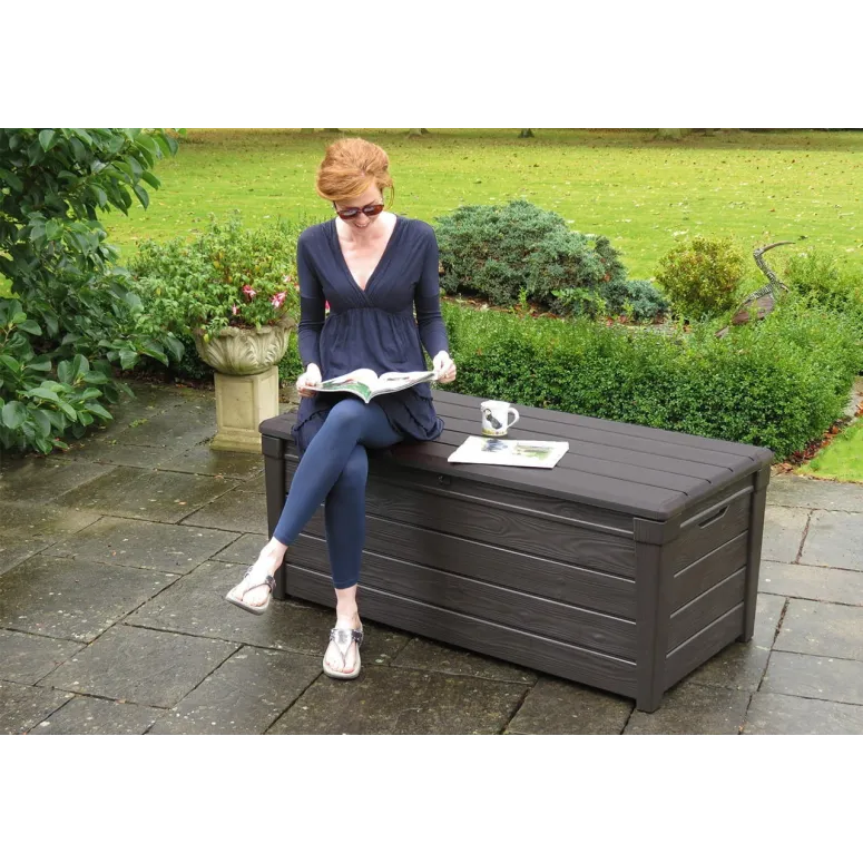 Skrzynia Ogrodowa Balkonowa Keter Brightwood Do Ogrodu Tarasowa 455 litrów