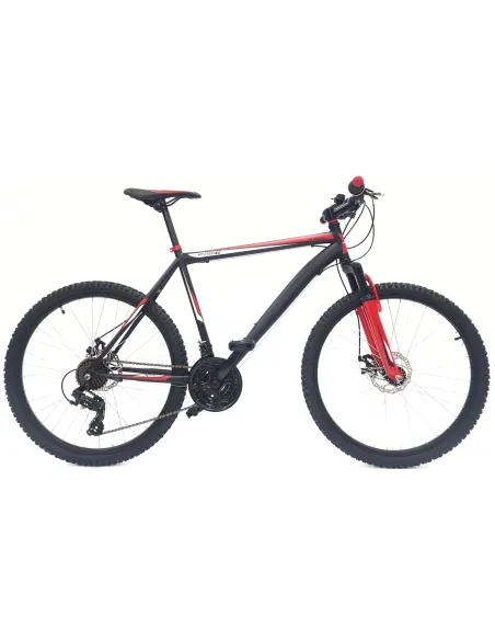 Rower Górski 26 Stal Młodzieżowy MTB Hardtail Tarcze Amortyzacja Dzwonek