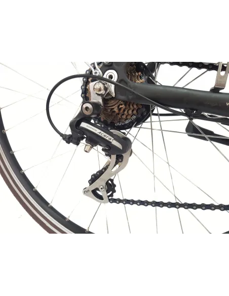 Elektryczny Rower Miejski 28 Aluminium Wspomaganie Bagażnik Światła Dzwonek