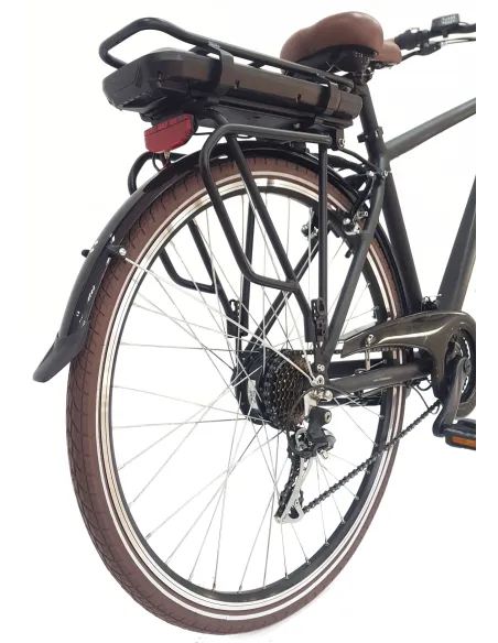 Elektryczny Rower Miejski 28 Aluminium Wspomaganie Bagażnik Światła Dzwonek