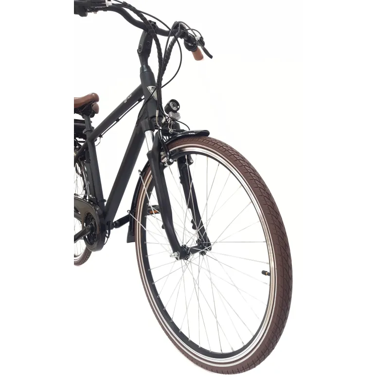 Elektryczny Rower Miejski 28 Aluminium Wspomaganie Bagażnik Światła Dzwonek