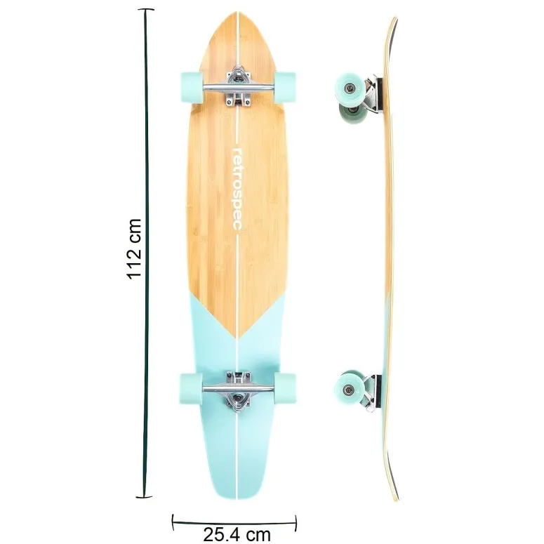 Deskorolka Longboard Retrospec Zed Cruiser 112 cm Klon Obciążenie 100 kg