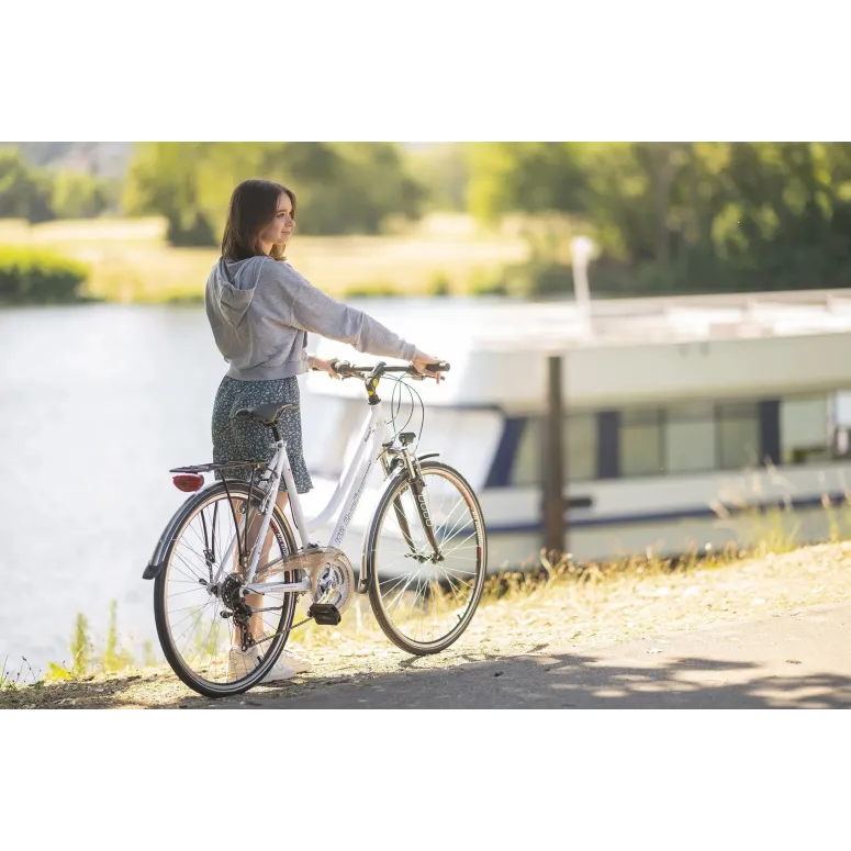 Rower Trekkingowy 28 Damski Revo Bagażnik Światła Dzwonek Stopka Błotniki