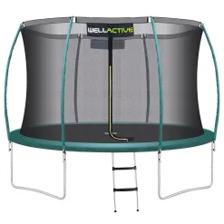 Trampolina Ogrodowa Wellactive Advanced Okrągła Z Drabinką 244cm 100 kg