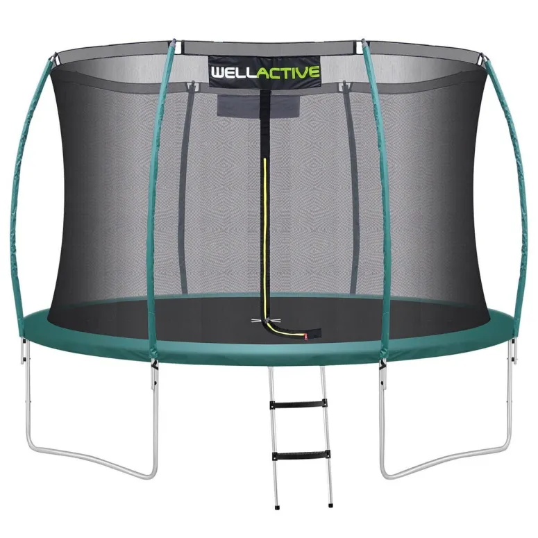 Trampolina Ogrodowa Wellactive Advanced Okrągła Z Drabinką 244cm 100 kg