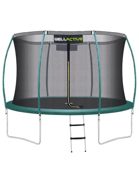 Trampolina Ogrodowa Wellactive Advanced Okrągła Z Drabinką 244cm 100 kg