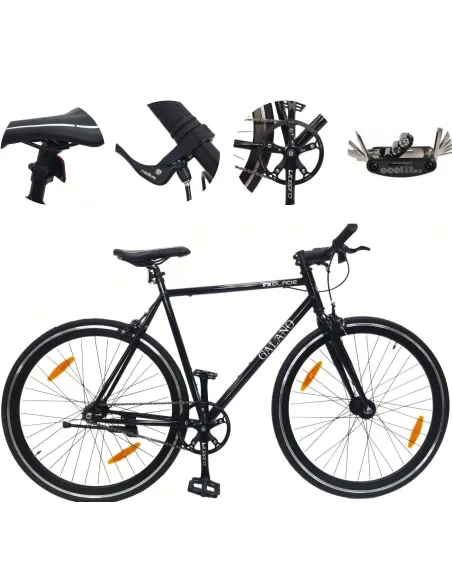 Rower Ostre Koło 28 Stal Dual Pivot Jednobiegowy Dzwonek Odblaski