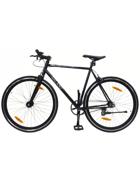 Rower Ostre Koło 28 Stal Dual Pivot Jednobiegowy Dzwonek Odblaski