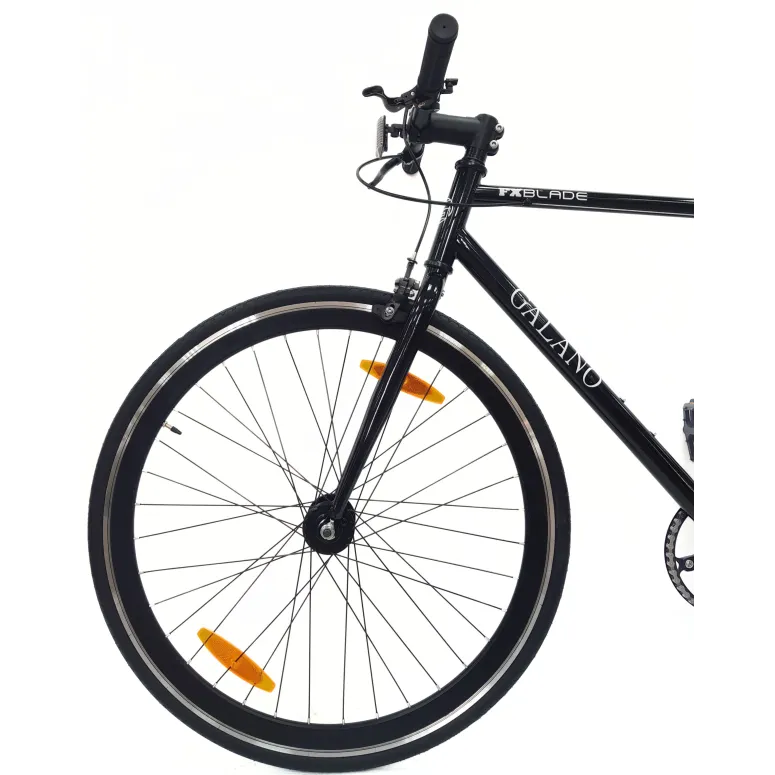 Rower Ostre Koło 28 Stal Dual Pivot Jednobiegowy Dzwonek Odblaski