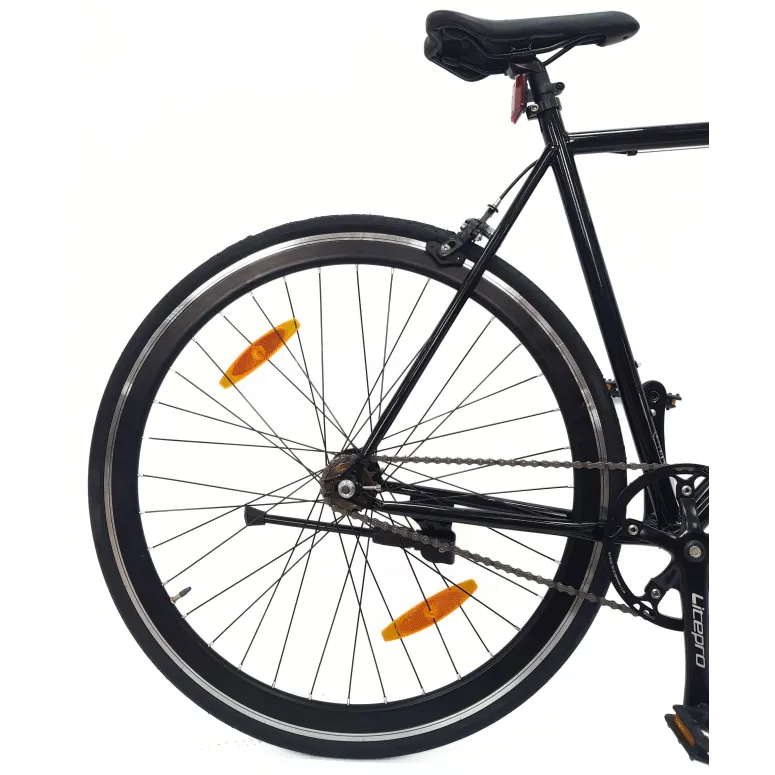 Rower Ostre Koło 28 Stal Dual Pivot Jednobiegowy Dzwonek Odblaski