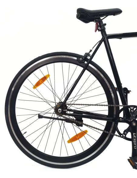 Rower Ostre Koło 28 Stal Dual Pivot Jednobiegowy Dzwonek Odblaski