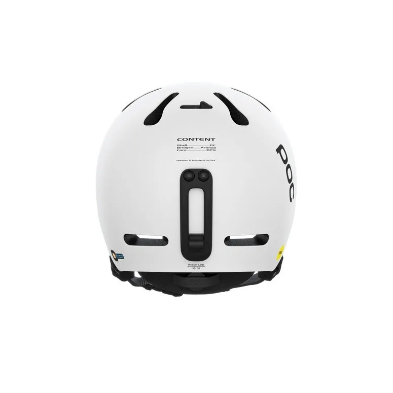 Kask Narciarski POC Fornix MIPS Wentylacja Nauszniki Biały r. XL/XXL 59-62
