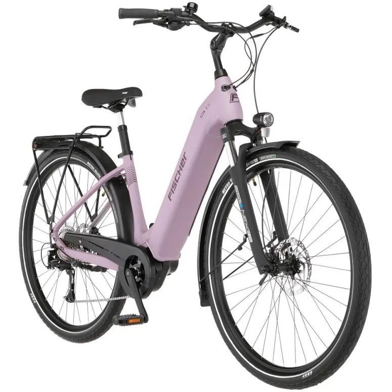 Elektryczny Rower Miejski 28 Fischer ALU Damski Hydraulika Acera Światła