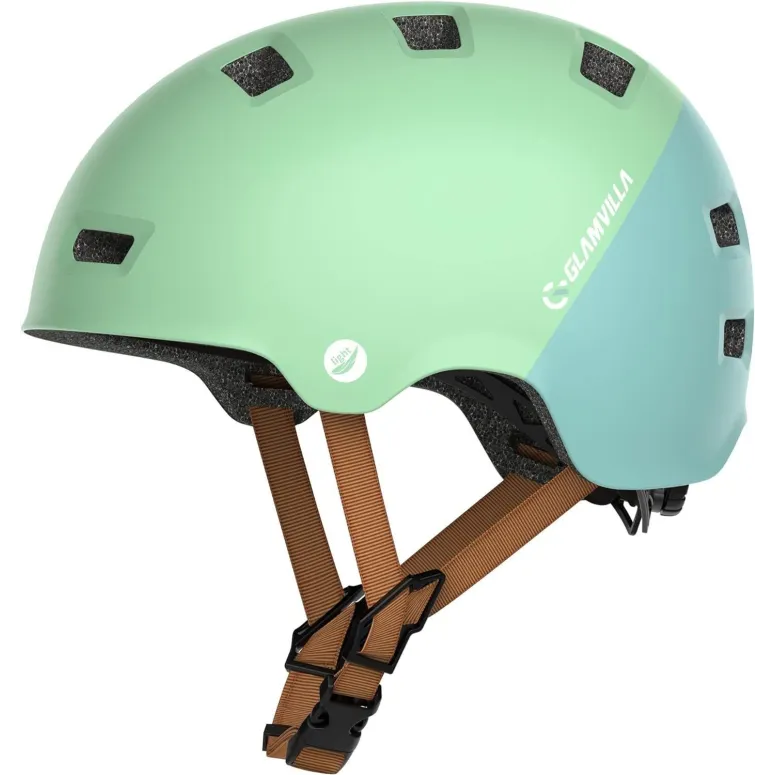 Kask Rowerowy GLAMVILLA Unisex Lekki Akcesoria Niebiesko-Zielony r. S 48-53