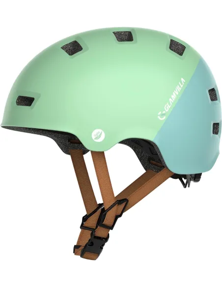 Kask Rowerowy GLAMVILLA Unisex Lekki Akcesoria Niebiesko-Zielony r. S 48-53