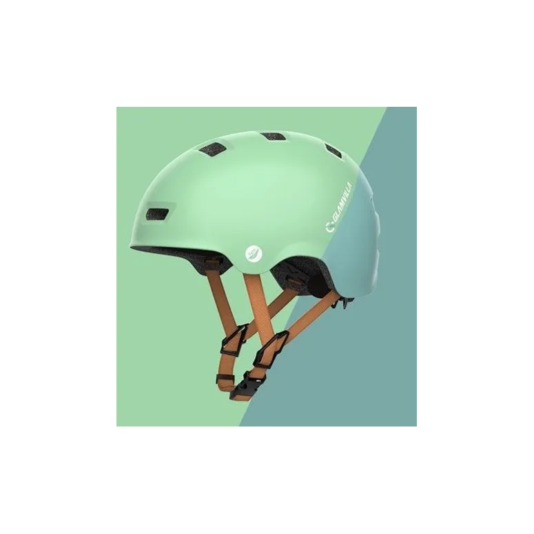 Kask Rowerowy GLAMVILLA Unisex Lekki Akcesoria Niebiesko-Zielony r. S 48-53