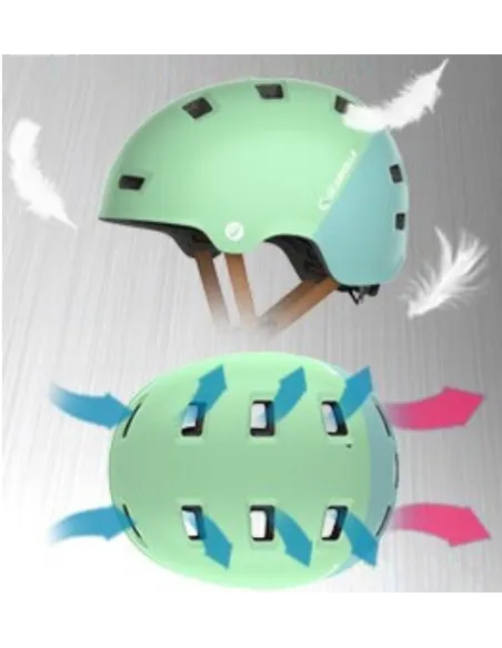 Kask Rowerowy GLAMVILLA Unisex Lekki Akcesoria Niebiesko-Zielony r. S 48-53