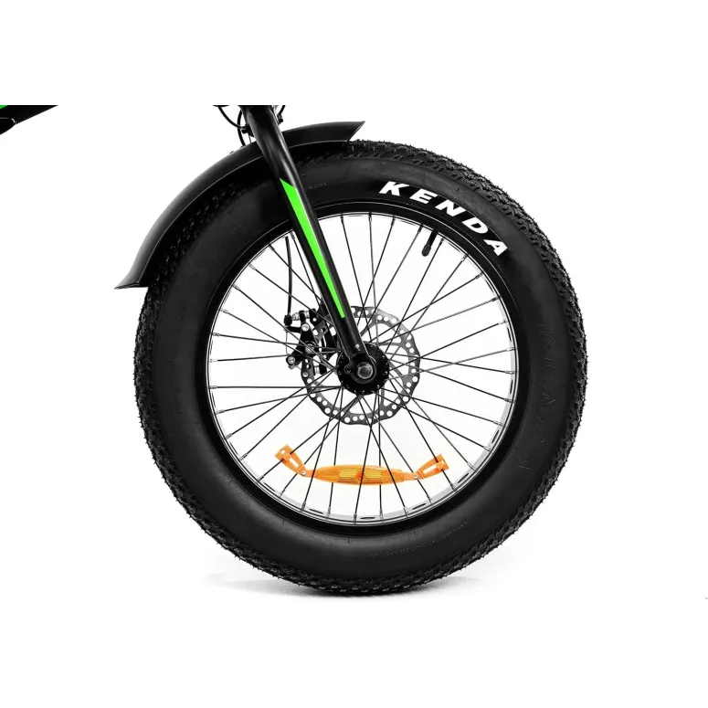 Elektryczny Rower Składany 20 Fatbike Wspomaganie Bagażnik Światła Dzwonek