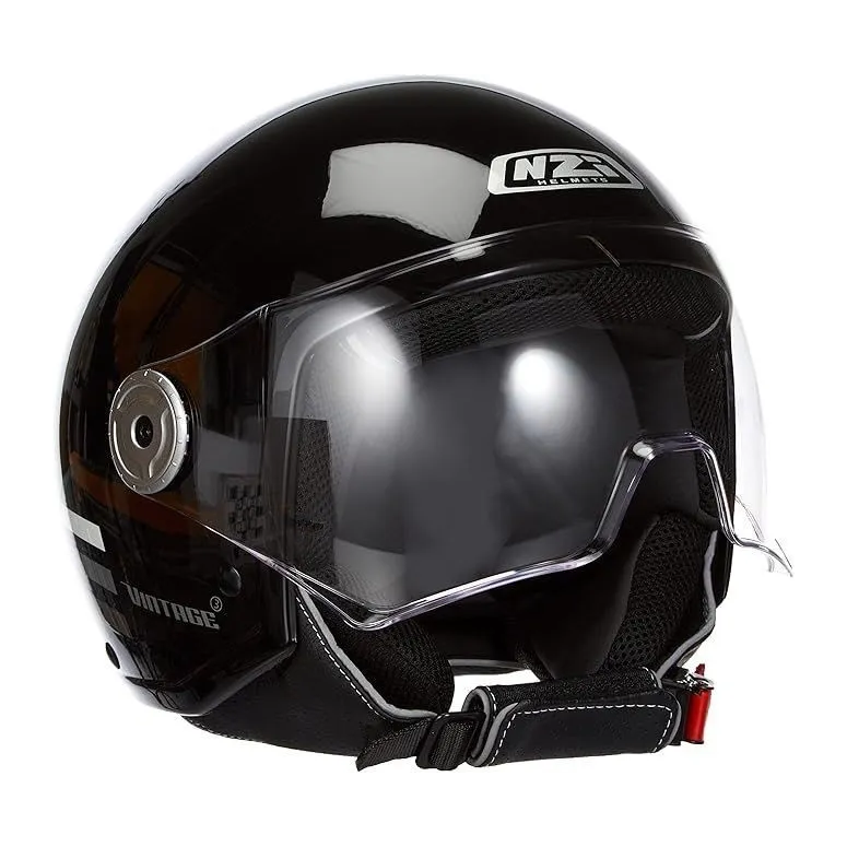 Kask Motocyklowy Męski NZI Vintage 3 Otwarty Czarny Błyszczący EPS r. XL