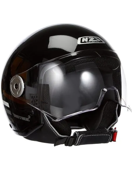 Kask Motocyklowy Męski NZI Vintage 3 Otwarty Czarny Błyszczący EPS r. XL