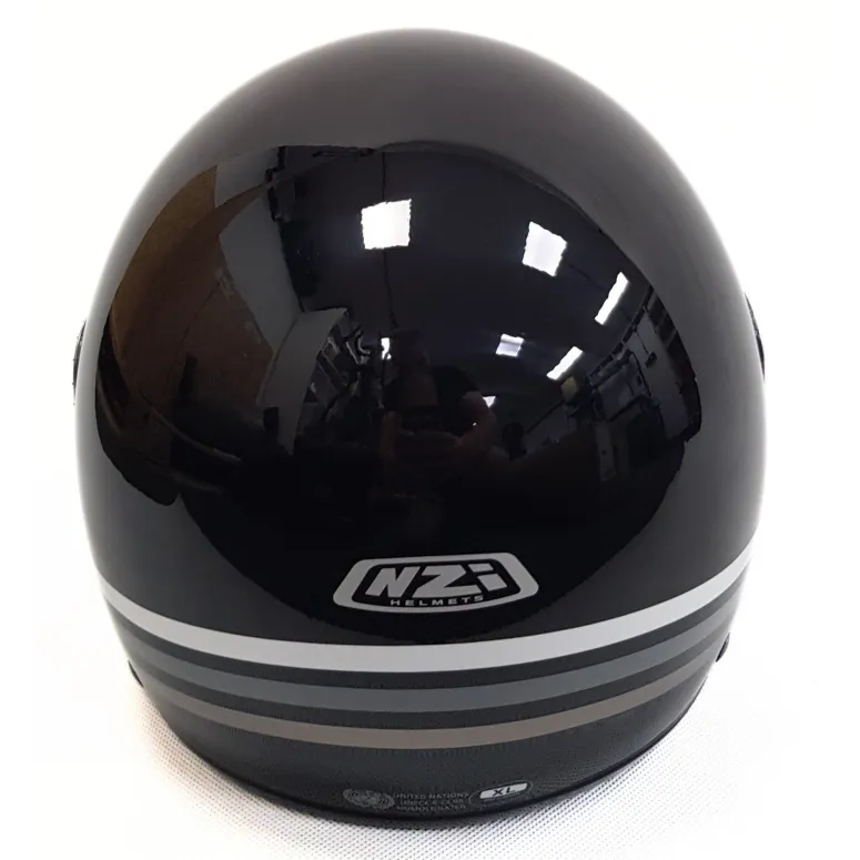 Kask Motocyklowy Męski NZI Vintage 3 Otwarty Czarny Błyszczący EPS r. XL