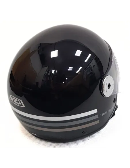 Kask Motocyklowy Męski NZI Vintage 3 Otwarty Czarny Błyszczący EPS r. XL