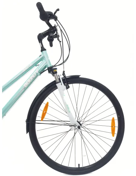 Rower Trekkingowy Damski 28 Aluminium Błotniki Odblaski Dzwonek Bagażnik