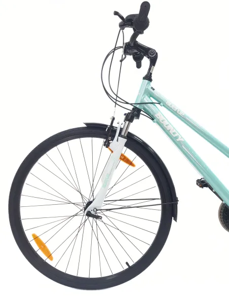 Rower Trekkingowy Damski 28 Aluminium Błotniki Odblaski Dzwonek Bagażnik