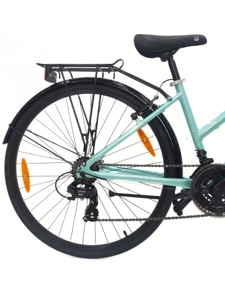 Rower Trekkingowy Damski 28 Aluminium Błotniki Odblaski Dzwonek Bagażnik