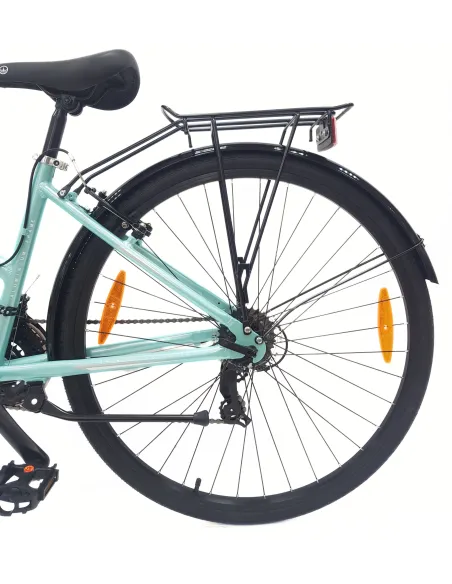 Rower Trekkingowy Damski 28 Aluminium Błotniki Odblaski Dzwonek Bagażnik