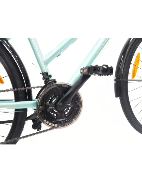 Rower Trekkingowy Damski 28 Aluminium Błotniki Odblaski Dzwonek Bagażnik